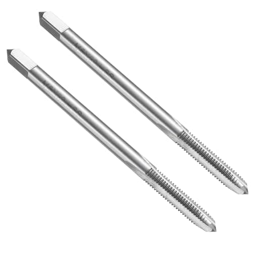 Image of sourcing map 2pcs Straight Flute Thread Taps, M5 x 0.8 H2 80mm Extra Long Metric Screw Machine Tap Threading Tapping Tools, High-Speed Steel 6542 (HSS 6542)