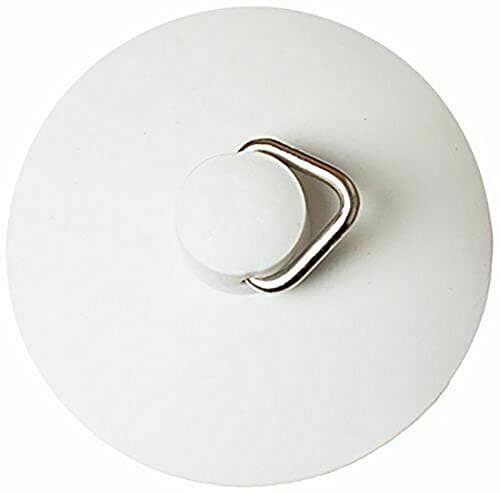 Image of fiXte Universal Self Seating Universal Basin or Bath Plug 57mm (2.1/4 inch) in White