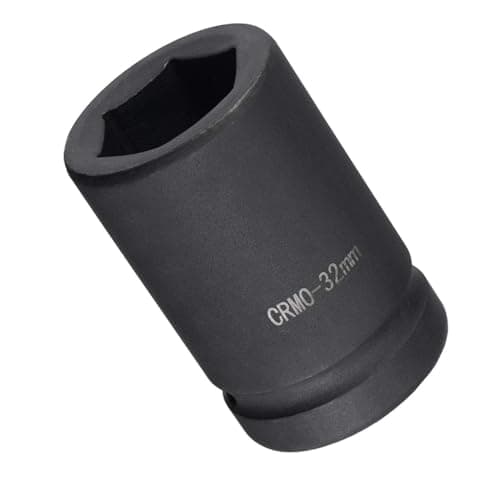 Image of TOP-VIGOR 1 Inch Drive by 32mm 6-Point Impact Socket, Durable Reliable CR-MO 80mm Length, Standard Metric Sizes for Home Car Repair