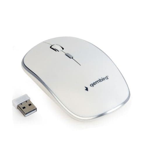 Image of Gembird Mouse USB Optical WRL/White MUSW-4B-01-W Plain