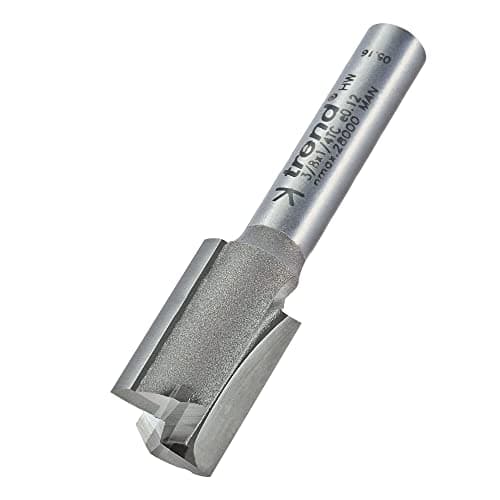 Image of Trend Professional Straight Two Flute Router Cutter, 1/4 Inch Shank, 12mm Cut Diameter, 19mm Cut Length, Tungsten Carbide Tipped, 3/8X1/4TC