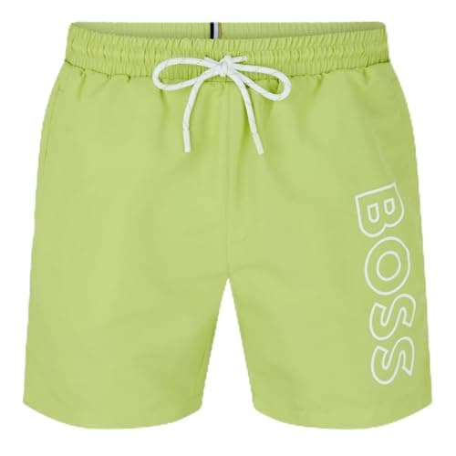 Image of BOSS Mens Swim Shorts Lime/White 331 XL