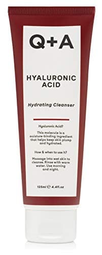Image of Q+A Hyaluronic Acid Hydrating Cleanser (125ml), Gentle Foaming Cleanser, Face Wash with Aloe Vera and Coco Betaine, Hydrating and Non-Drying, Fragrance Free Skincare