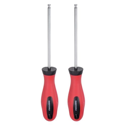 Image of sourcing map 2pcs Ball Head Hex Screwdriver 5mm x 120mm Magnetic Ball End Hexagonal Precision Screw Driver Hex Design Wrench