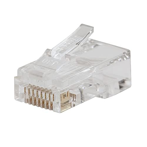 Image of KLEIN TOOLS VDV826-703 Pass-Thru Modular Data Plug, RJ45 CAT6, Gold Plated, Pass Through Connectors 50-Pack