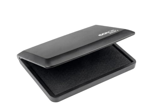Image of COLOP Micro 2 Black Rubber Stamp Ink Pad. Measures 110x70mm. Best Ink Pad for Home, Office, and Crafting Use. Water-Based, Non-Toxic, Document-Proof and Vegan Friendly.