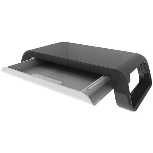 Image of Contour Ergonomics Monitor Stand with Drawer Black