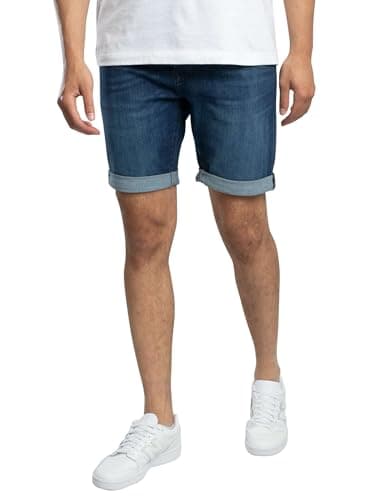 Image of Replay Men's Jeans Shorts with Power Stretch, Blue (Medium Blue 009), 31W