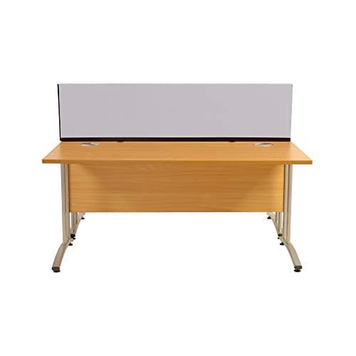Image of Panelwarehouse Straight Desk Divider Partition Screens Desktop - 5 Widths & 11 Double Sided Pinnable Fabric Colours (Grey, 1200mm x 400mm)