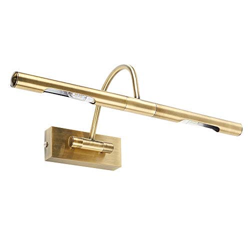 Image of MiniSun | Capri Adjustable Antique Brass Mains Powered Display Wall Light | Hardwired Picture & Display Lights, Home Décor & Improvement Essential | Includes LED Bulb | Mains Wired