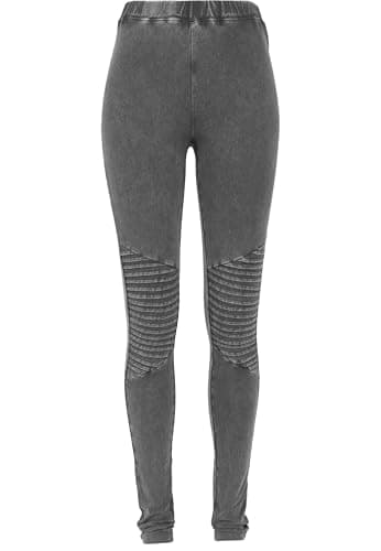 Image of Urban Classics Women's Ladies Denim Jersey Leggings, Dark Grey, L