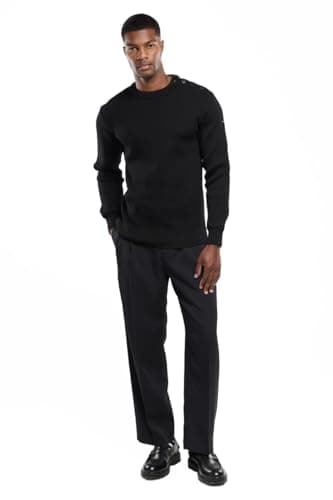 Image of Armor Lux 0Pullover Men's Long-Sleeved Plain Navy - Black - Medium
