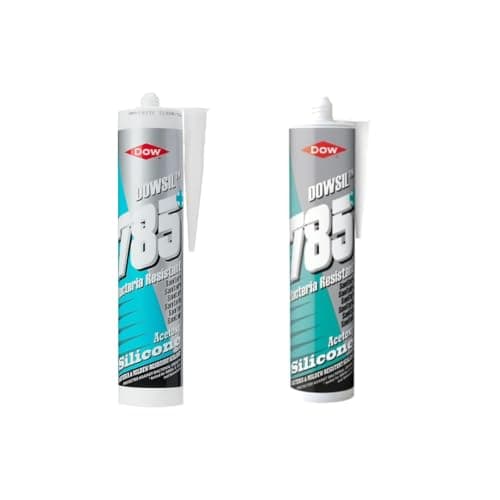 Image of Dowsil 785+ Silicone Sealant Pack, White and Clear, 310ml, 2-Pack, Mould Resistant for Sanitary Applications