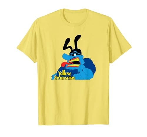 Image of The Beatles - Yellow Submarine - Blue Meanie T-Shirt, Men, Lemon Yellow, X-Large