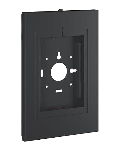 Image of conecto Wall Mount for Tablet, Lockable Steel Enclosure for Tab A 10.1 (2019)/Tab A7/S6 Lite 10.4/10.5"/11, iPad 5/6/7/8/9, iPad Air 9.7" 10.5" 10.9" iPad Air 9.7" 10.5" 11, Black