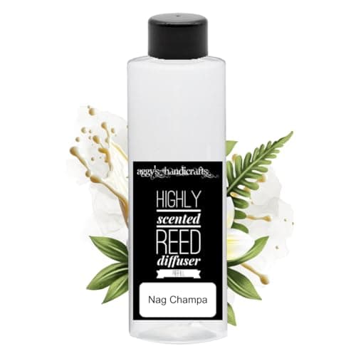 Image of NAG CHAMPA Handmade Highly Scented Reed Diffuser 200ml Refill Air Freshener for Home