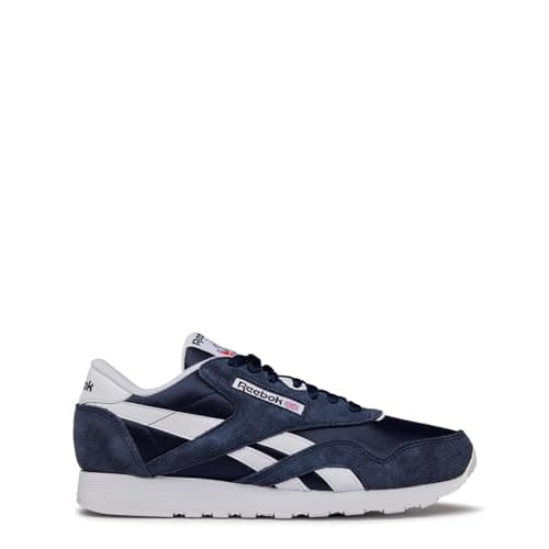 Image of Reebok Men Classic Nylon Sneaker, Vector Navy/FTWR White/FTWR White, 8