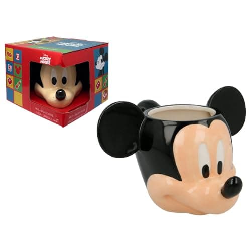 Image of Disney Mickey Mouse Ceramic Mug 3D Model Mug 12oz 3D Character Breakfast Bowl Kids Collectible