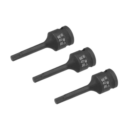 Image of TOP-VIGOR 3Pcs Impact Hex Bit Socket, 3/8" Drive x H5 (5mm) Allen Key Socket, Premium CR-MO Steel Bits, Hex Bit with 60mm Length for Torque Wrench, Ratchet Wrench, Impact Power Drills