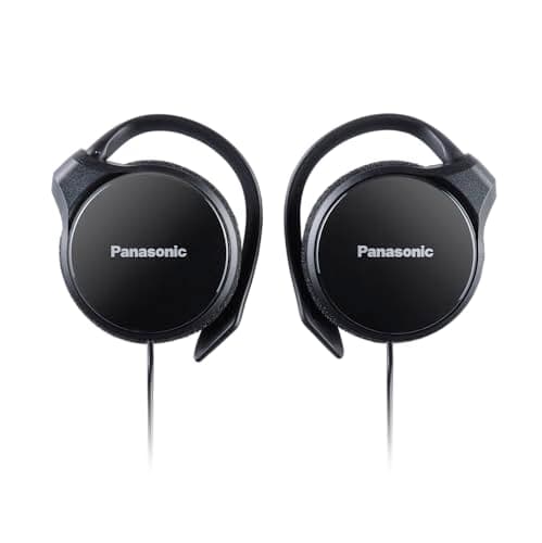 Image of Panasonic RP-HS46E-K On-Ear Earphones Ultra-Slim Profile,High Gloss Finish,Enhanced 30mm Hi-Fi Drivers,Comfort Secure Fit with Ergonomic Ear Hook,,Built-In Mic Control-Stylish Black
