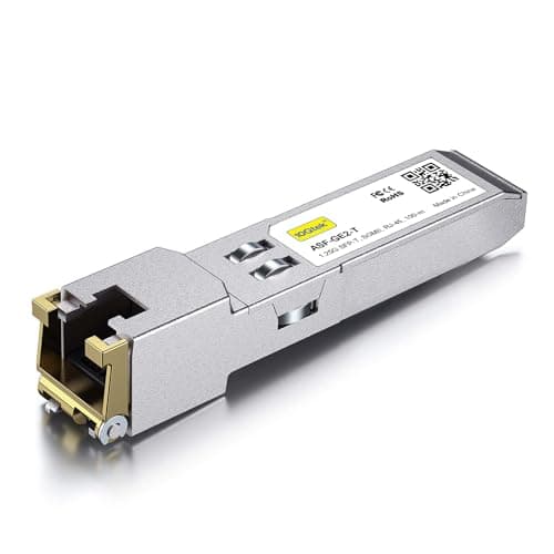 Image of 10Gtek 10/100/1000Base-T SFP RJ45 Module - Auto-Negotiation Copper Mini-Gbic Transceiver Compatible for Cisco GLC-T(10/100/1000M)/ SFP-GE-T(10/100/1000M), Mikrotik S-RJ01