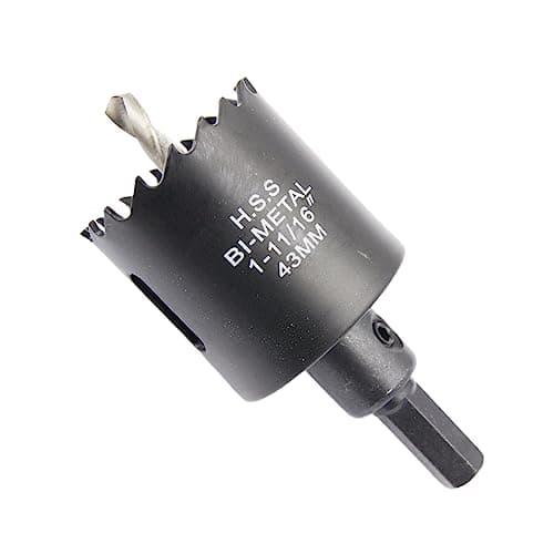 Image of Hole Cutter 43mm LAIWEI Bi-Metal Hole Saw, HSS Circular Hole Saw Head, 1.8 mm Thick, Cutting Depth up to 38mm, Suitable for Wood, Plastic, plasterboard and Metal Round Pipe