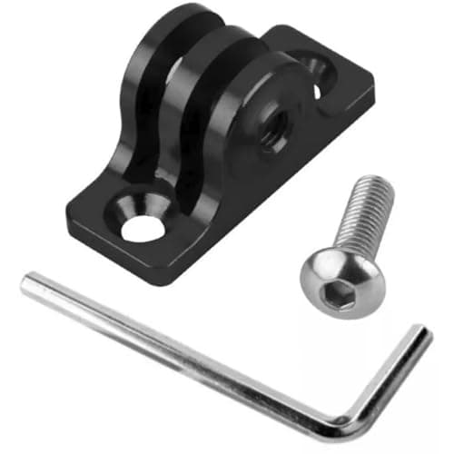 Image of RALSPEC Aluminium CNC Machined Flat Bottom Mount for GoPro Hero Action Camera Bracket Holder Clamp For Go Pro 13 12 11 10 9 8 7 6 5 4 3 Black