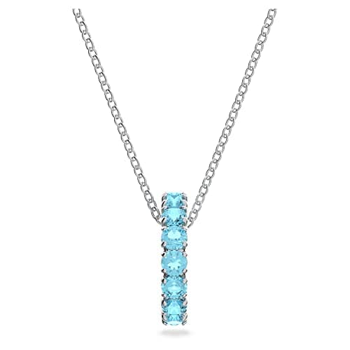 Image of Swarovski Exalta pendant, Blue, Rhodium plated