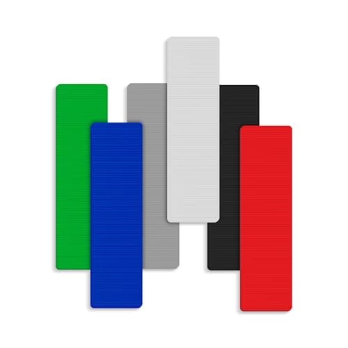 Image of Evoges 28mm x 100mm Flat Plastic Glazing Packers (1-6mm) Durable Shim Spacers for DIY, Home Improvement, Window, and Door Frame Installations (Mixed Pack of 90)