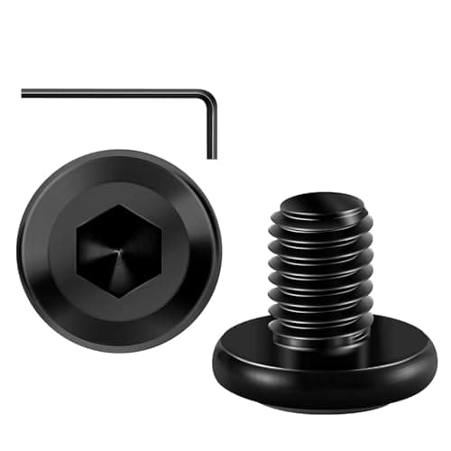 Image of Wavanta 20Pcs M4 Bolts, M4 x 10mm Flat Head Hex Socket Cap Screws Bolts, 304 Stainless Steel Furniture Bolt Full Thread, Black Oxide, with Hex Key