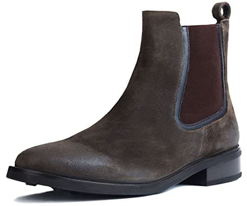 Image of Thursday Boot Company Womens Duchess Chelsea Ankle Boots, Dark Olive Suede, 8.5