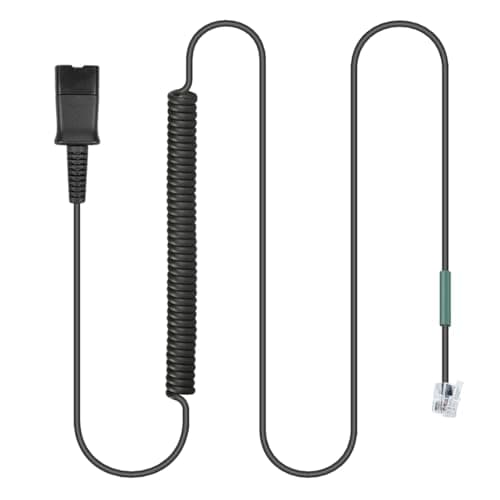 Image of U10P RJ9 Headset Adapter for Plantronics Quick Disconnect Headset QD Cord Cable Compatible with Polycom VVX411 VVX410 VVX311 Avaya 1408 BT Converse ShoreTel NEC Aastra Mitel Nortel Landline Phones