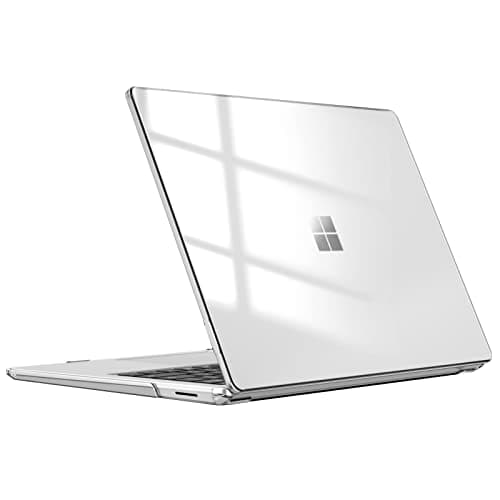 Image of FINTIE Case Compatible with Microsoft Surface Laptop 5/4 / 3 Model 1951/1868 - [Snap-On] Clear Hard Shell Cover Fit 13.5 inch Touch Screen w/Metal Keyboard, Crystal Clear