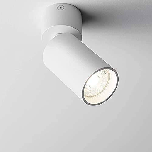 Image of CGC Lighting Ceiling Downlight Spot Down Light Round Cylinder Spotlight Surface Mount Adjustable Head (White, Small)