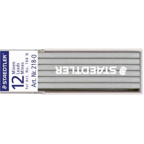 Image of STAEDTLER 218-0 Lumocolor Non-Permanent Refill Lead for 3mm Leadholders - White (Pack of 12)