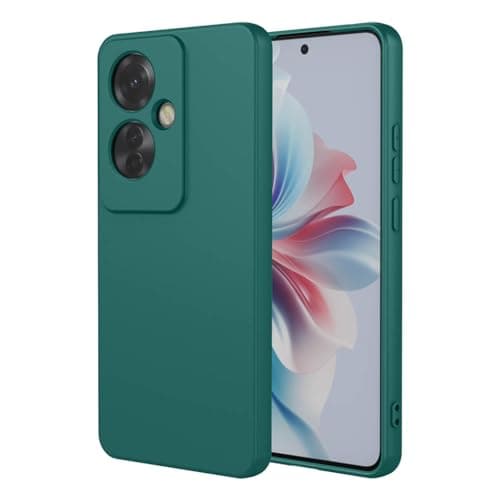 Image of SEAHAI Case for OnePlus Nord CE 3 Lite 5G, Ultra Thin Silky-Soft Touch Liquid Silicone Phone Cover with Shockproof Airbag Design, Premium TPU Bumper Fashion Case - Dark Green