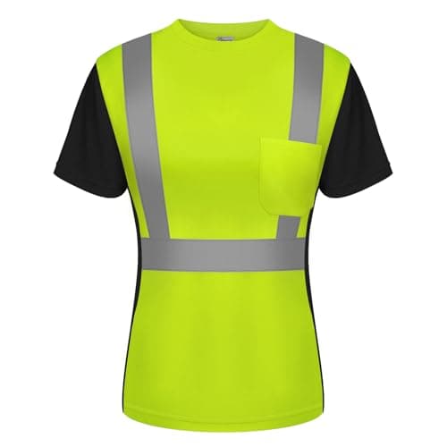 Image of Graunton High Visibility Shirts for Women, High Vis Shirts for Railway, Traffic Control, Hi Vis Short Sleeves for Walking, Riding Bike, (NK1-Yellow,S)