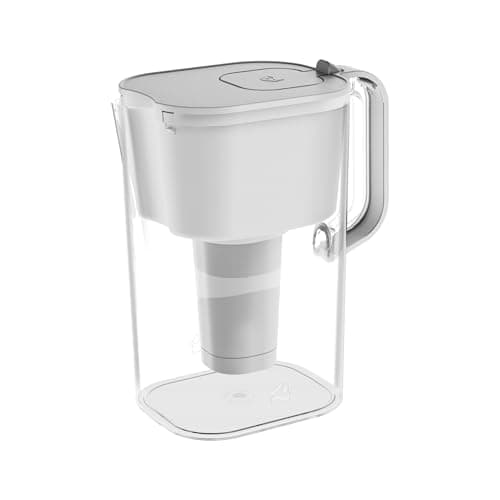 Image of HOMEWATER 10-Cup Pitcher Filter (White) – BPA-Free, High-Capacity 2.4L Pitcher with Fast-Flow Carbon Filter, Wide Mouth for Easy Pouring, Removable Filter Replacement, Locking Lid, and Dishwasher-Safe