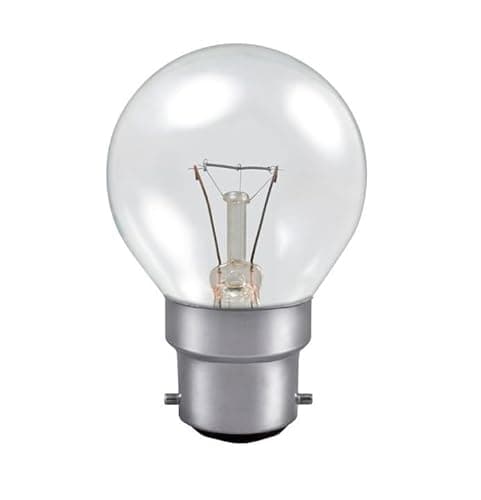 Image of 10 Pack 20w = 25w Clear Golf BC B22 Bayonet Cap Light Bulbs
