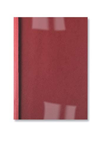 Image of GBC LeatherGrain Thermal Binding Covers, 3 mm, 30 Sheet Capacity, A4, Red, Pack of 100, IB451218