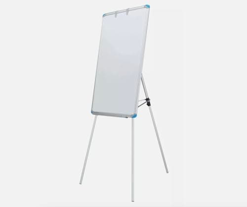Image of Flip Chart Easel Magnetic Whiteboard Presentation Board 900X600mm with Free Pen and Eraser