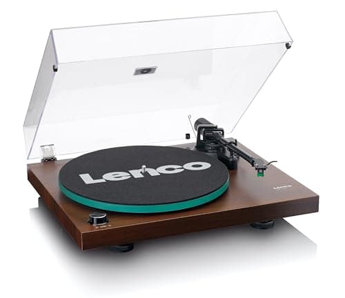 Image of Lenco LBT-225WA - Belt Drive, Bluetooth® and Anti-Skating Record Player with Glass Flat Plate - Dark Brown