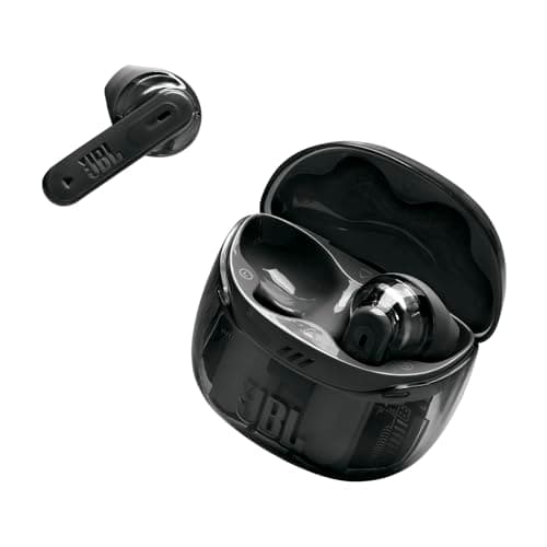 Image of JBL Tune Flex Ghost 2, Wireless Noise Cancelling Bluetooth Earbuds with 48h Playtime, IP54 Water and Dust Resistant, Multi-Point Connection, Ergonomic Design, Open-Back Stick Design, Black Ghost