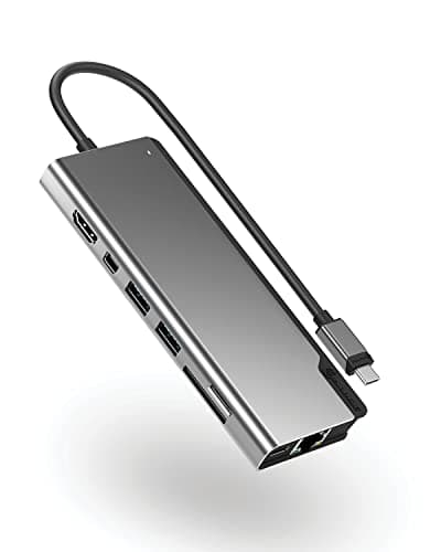 Image of ALOGIC USB-C 4K Dual Display Dock; 100W Power Delivery; 2x USB-A; USB-C; HDMI; Mini DisplayPort; Ethernet; SD & micro-SD card reader; 8-in-1 Ultra Dock Plus Gen 2.