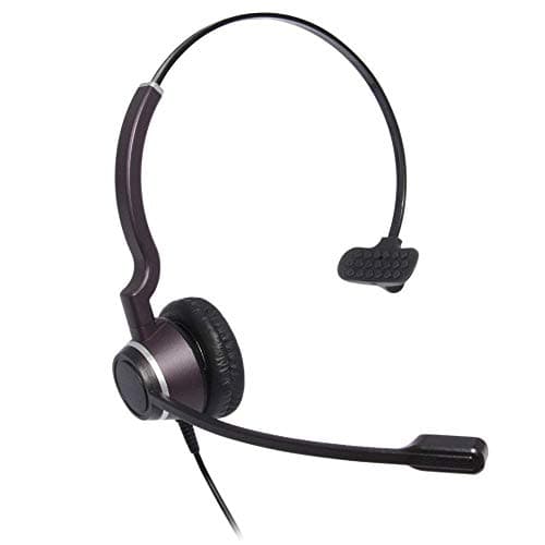 Image of JPL Headset HAC-1 Monaural, Corded, Professional Office / Contact Centre, HAC Compatible, (QD) Quick Disconnect System, Suitable for Hearing Aware & Hearing Impaired Users - Black