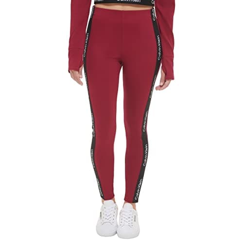 Image of Calvin Klein Performance Women's High Waisted Logo Leggings, Chianti, M
