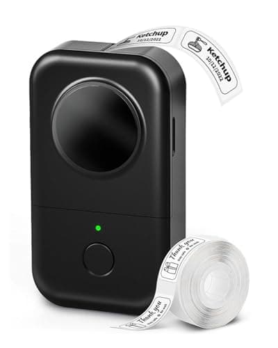 Image of Phomemo Label Maker, D30 Bluetooth Mini Label Maker Machine with Tape, Small Wireless Inkless Thermal Printer, Portable Rechargeable Labeler for Home Kitchen Organization Office School Small Business