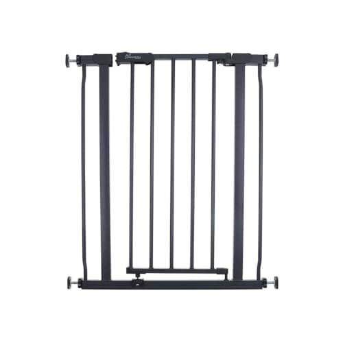 Image of Dreambaby Ava Slimline Baby Safety Gate - Secure & Extendable Pressure Mounted Gate for Stairs and Dogs - 61-68cm Wide & 76cm Tall - Charcoal