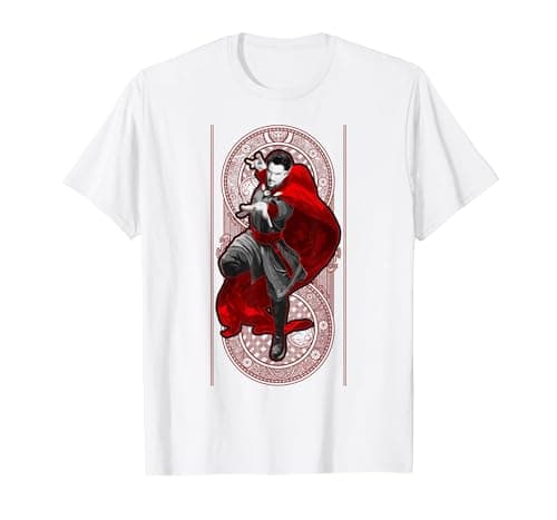 Image of Marvel Doctor Strange Multiverse of Madness Cosmic Sorcerer T-Shirt, Men, White, Large