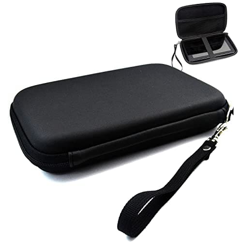 Image of Goodshop001 7 Inch GPS Case Hard Sat Nav Carrying Case with Hand Strap Protective Pouch Compatible with 6'' 7'' GPS Navigator Garmin Drivesmart 76 66 65 61 Dezl OTR720 710 700 620 Tomtom (Black)